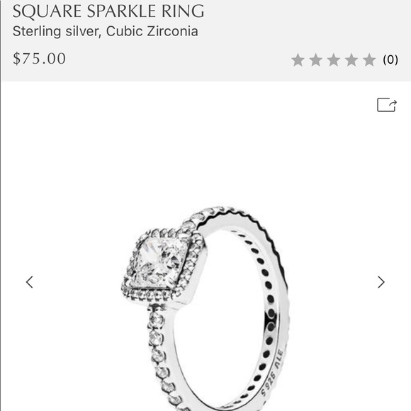 Pandora Jewelry - Pandora Square Sparkle Ring